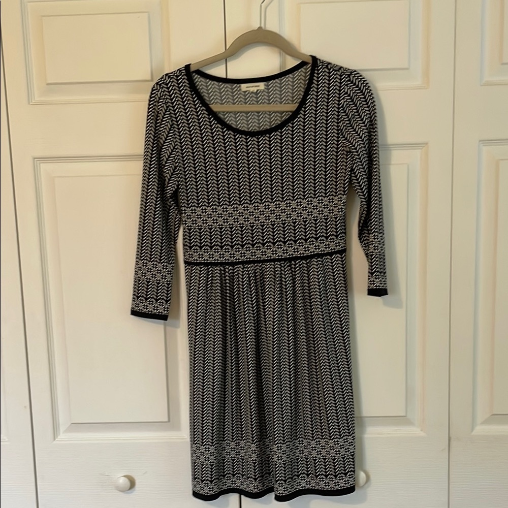 Black and White Patterned Dress XS
